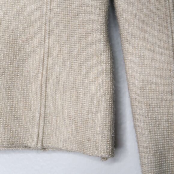 Jessica Simpson Sweater Crop Top‎ Small Beige Cream Thick Comfy Neutrals Classic - Picture 7 of 9